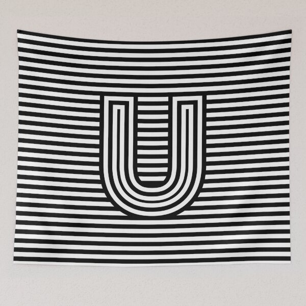 Item preview, Track - Letter U - Black and White designed and sold by raymondwarenyc.