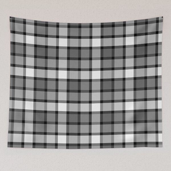 Item preview, Black and white large checkered tartan pattern designed and sold by natalyon.