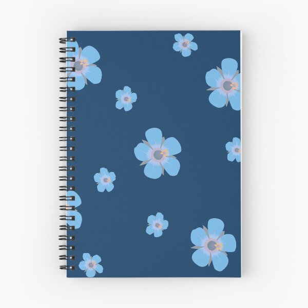 Item preview, Light Blue Flower Petals Pattern Dark Blue Background designed and sold by AmbroseAnn.