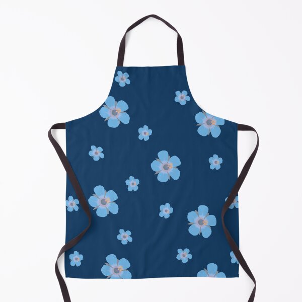 Item preview, Light Blue Flower Petals Pattern Dark Blue Background designed and sold by AmbroseAnn.