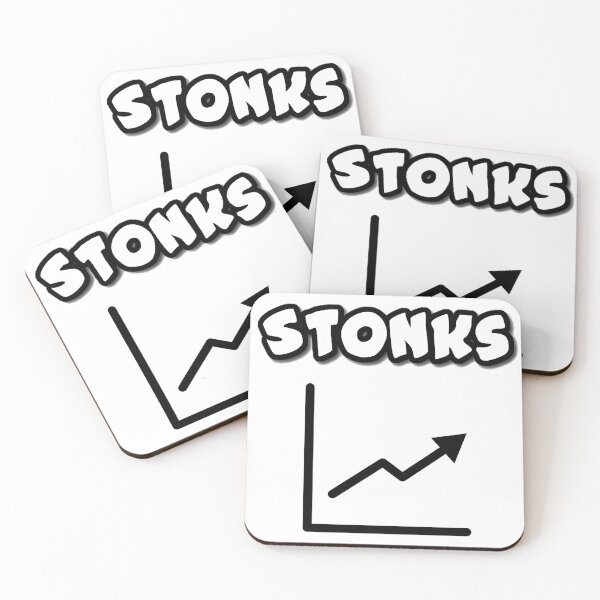 Item preview, Stonks - White designed and sold by Teesigned.