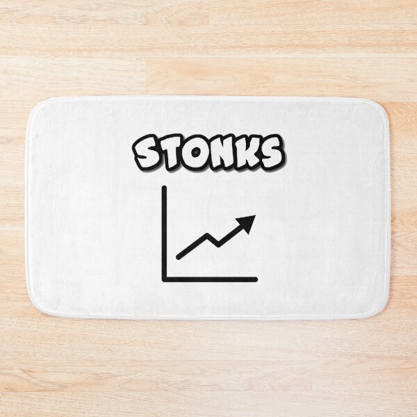 Item preview, Stonks - White designed and sold by Teesigned.