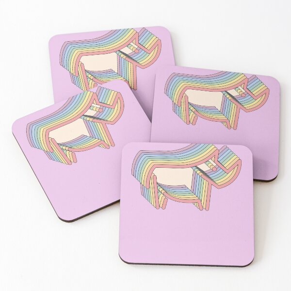 Item preview, Rhinocerous Yikes Aesthetic Rainbow Animal Pastel Vintage designed and sold by goodfriendkyle.