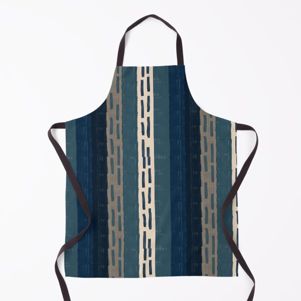 Item preview, Irregular blue and neutral stripes & subtle checks designed and sold by BlertaDK.