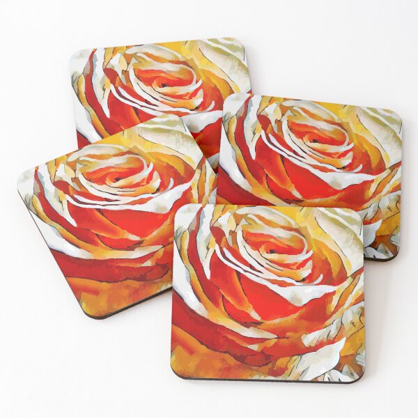 Artikelvorschau, Rose abstrakte Kunst entworfen und verkauft von Elenia Design.