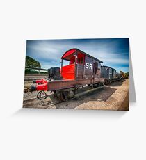 Pill Box Brake Van Greeting Card