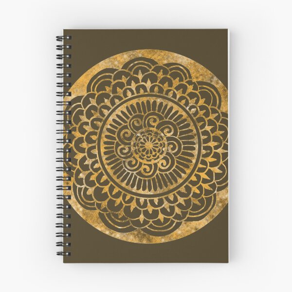 Item preview, Sunflower Sun Mandala Gold on Espresso  designed and sold by ArtByDrax.