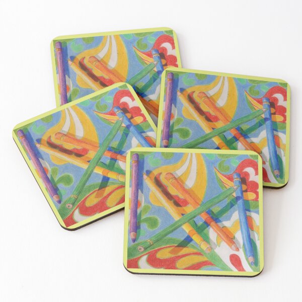 Item preview, Colorful pencil drawing  designed and sold by MatchTheDrapes.