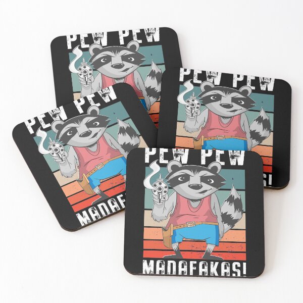 Item preview, Pew Pew Madafakas Raccoon Trend Shirt designed and sold by markusabart.