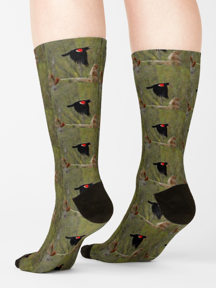 Alternate view of Red winged blackbird By Yannis Lobaina Socks