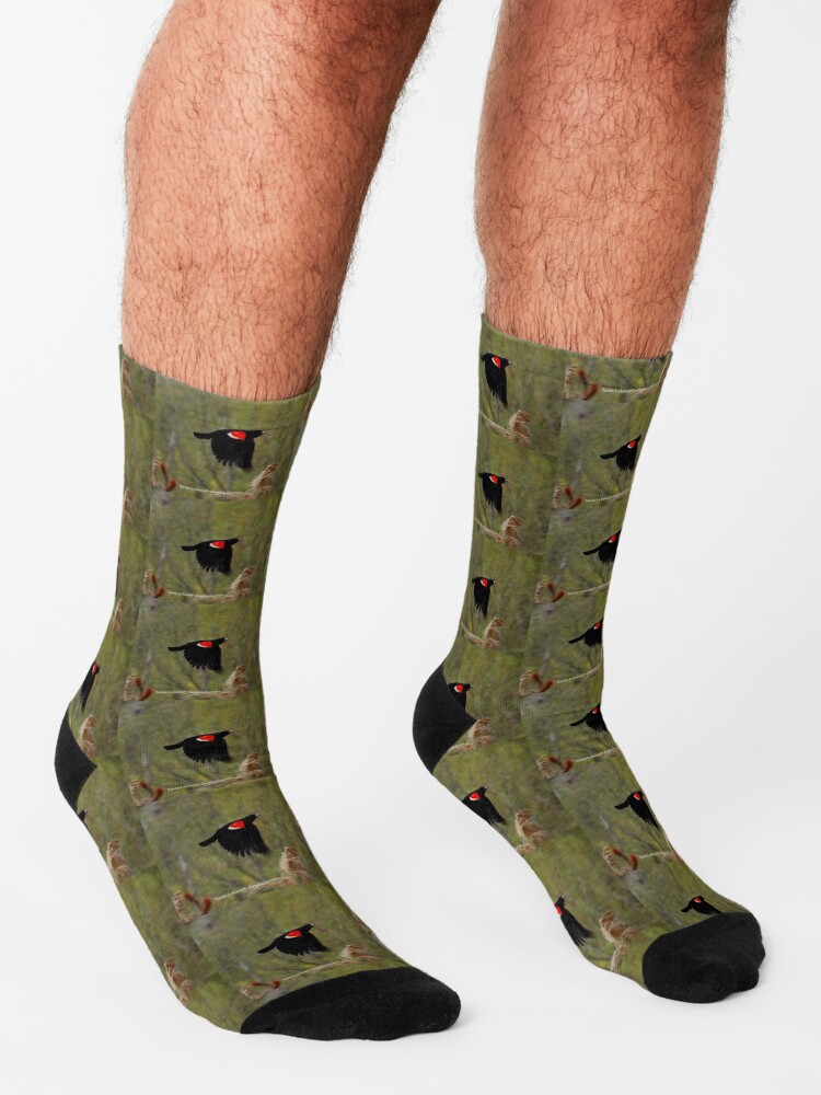 Alternate view of Red winged blackbird By Yannis Lobaina Socks