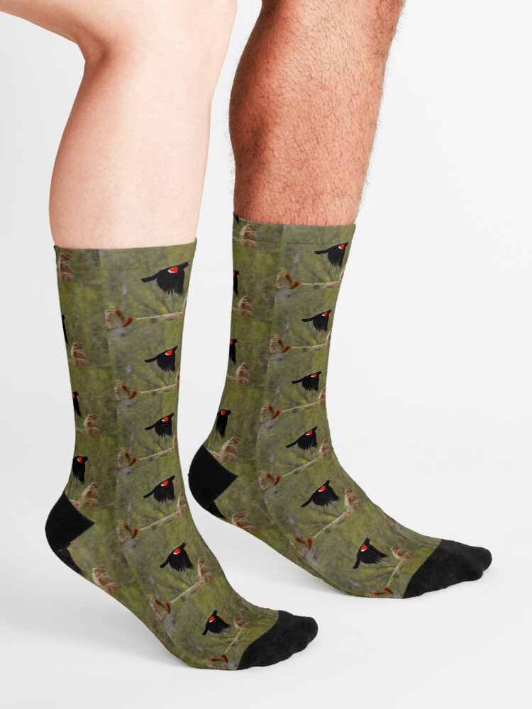 Alternate view of Red winged blackbird By Yannis Lobaina Socks