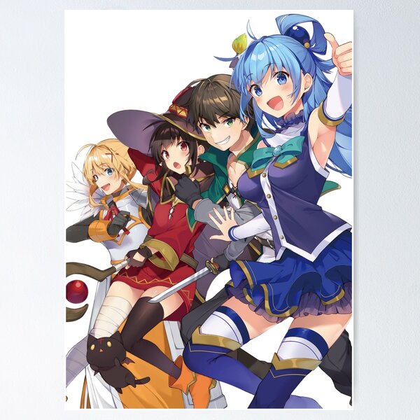 Cry-laugh with the Konosuba Cast: Hilarious Anime Print, Funny Tears of  Kazuma, Aqua, Megumin, and Darkness Poster for Sale by NewOtaku64