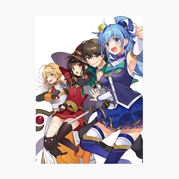 Konosuba Megumin Aqua Darkness Kazuma Sato Photographic Print for