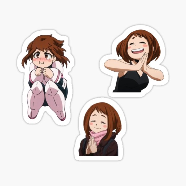 Mha Bnha Ochaco Uraraka Uravity Piece Matte Sticker Pack Paper Paper