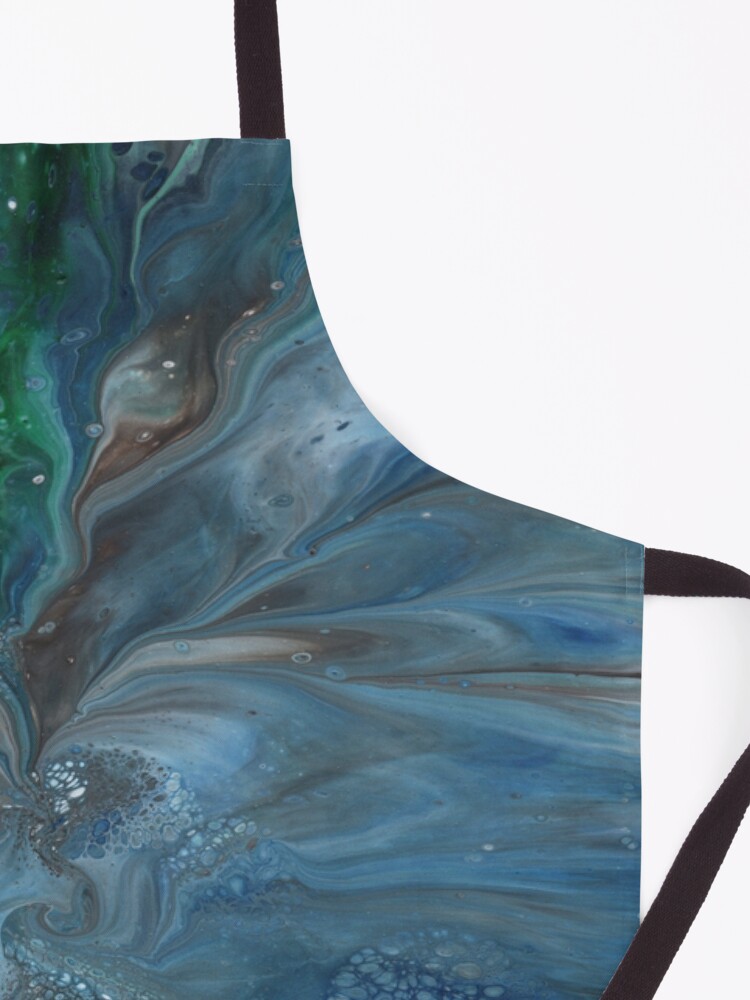 Alternate view of Crosscurrent: ocean river fluid art Apron