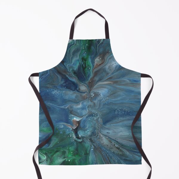 Crosscurrent: ocean river fluid art Apron