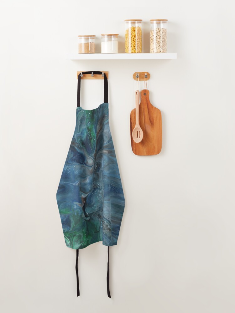 Alternate view of Crosscurrent: ocean river fluid art Apron