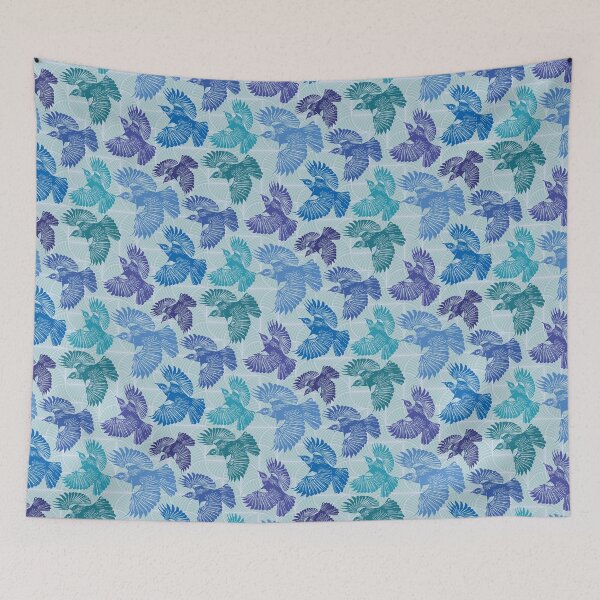 Item preview, New Zealand Tui Bird - Blues designed and sold by lolomastudio.