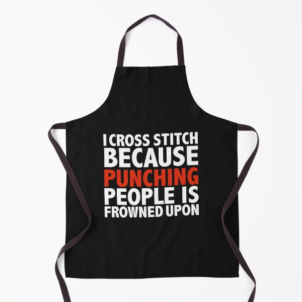 Item preview, I cross stitch because punching people is frowned upon designed and sold by losttribe.