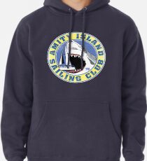 Amity Island Sailing Club (White border) Pullover Hoodie