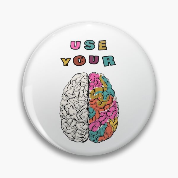 Item preview, Use your brains. Left and right hemisphere of human brain.  designed and sold by Liss Art Studio.