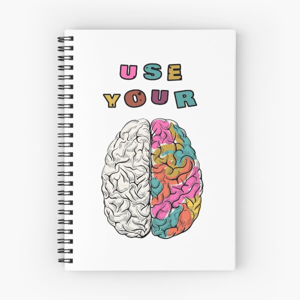 Item preview, Use your brains. Left and right hemisphere of human brain.  designed and sold by Liss Art Studio.