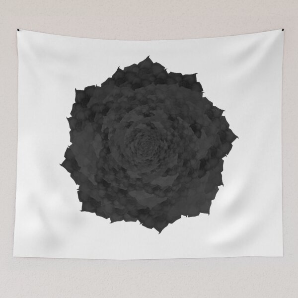 Item preview, Black Color Purslane Flower Pattern designed and sold by vineeth.
