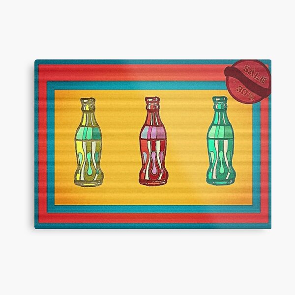 Item preview, Retro vintage bottles poster designed and sold by blueandpluto.
