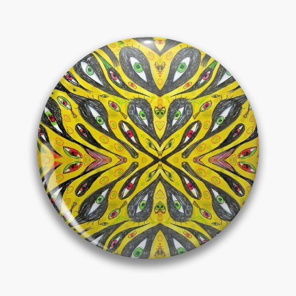 Item preview, yellow eye mandala designed and sold by donna malone.