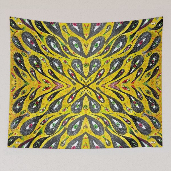 Item preview, yellow eye mandala designed and sold by donna malone.