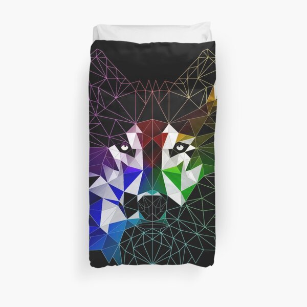 Geometric Wolf Duvet Cover