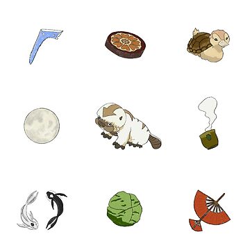 Artwork thumbnail, Avatar (ATLA) Sticker Set / Sticker Pack - Textured Drawing by PleatedCircles