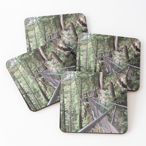 Item preview, Narrow bridge between tall trees tops in the forest designed and sold by simplysharon.