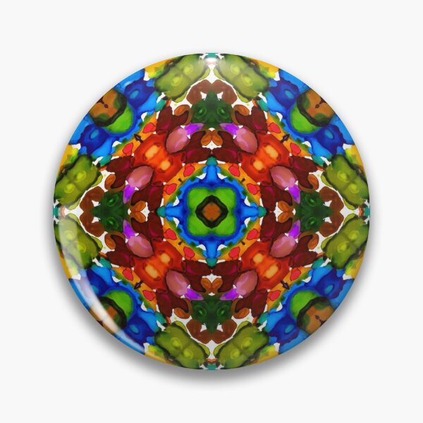 Item preview, Bright Jewels Watercolor Ink Kaleidoscope Mandala 25 designed and sold by MelindaLedsome.