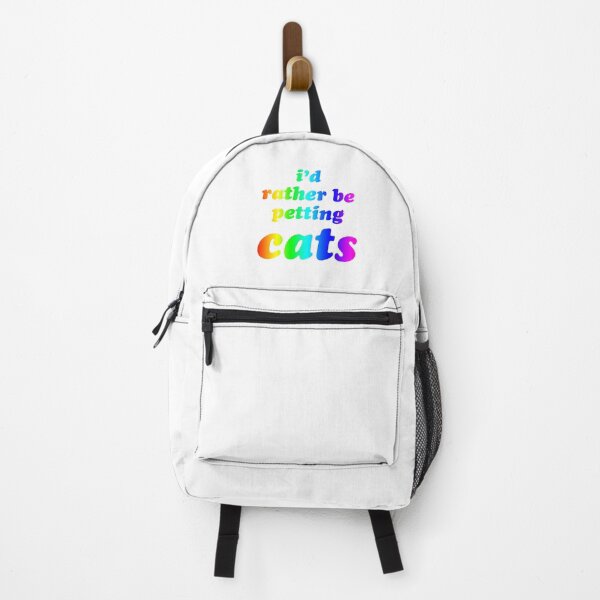 Item preview, 'I'd Rather Be Petting Cats' Rainbow designed and sold by Bumblefuzzies.