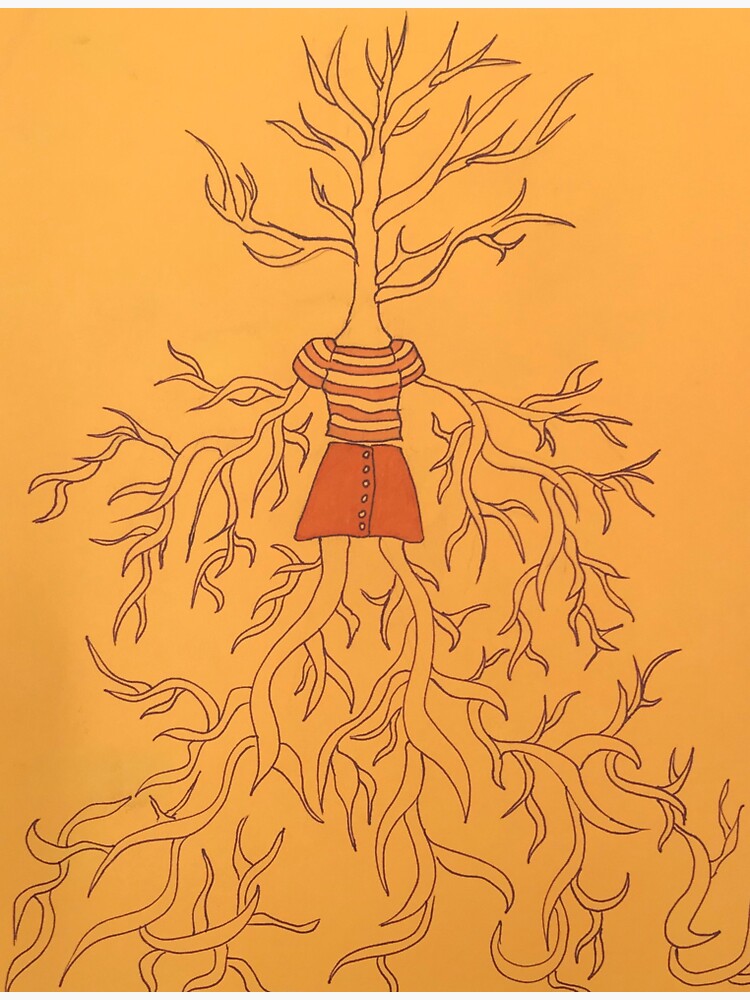 "Tree Girl" Sticker for Sale by pamelarmarino Redbubble