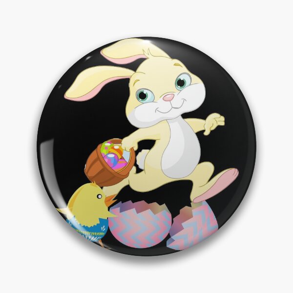 Item preview, Running Bunny and Chick with Easter Eggs designed and sold by TigsArts.