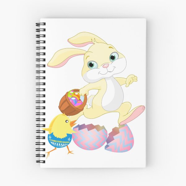 Item preview, Running Bunny and Chick with Easter Eggs designed and sold by TigsArts.