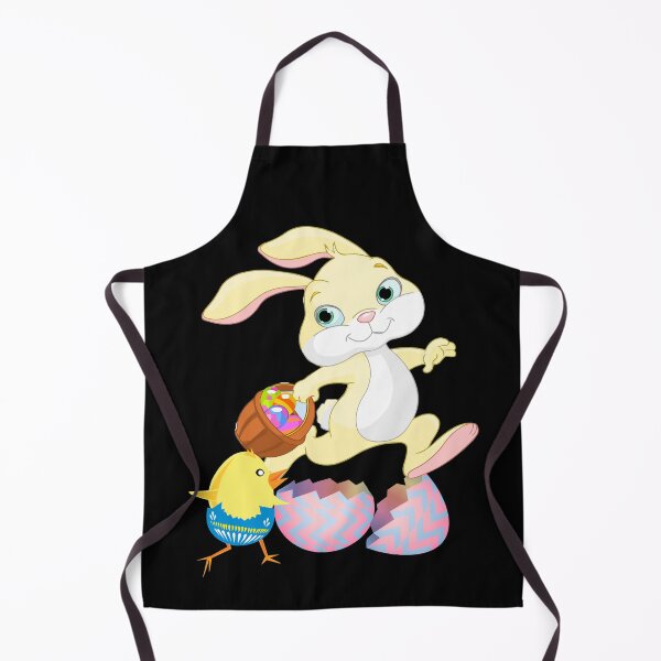 Item preview, Running Bunny and Chick with Easter Eggs designed and sold by TigsArts.