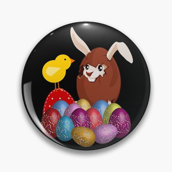 Item preview, Bunny and Chick with Easter Eggs designed and sold by TigsArts.
