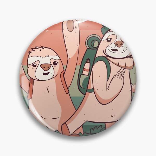 Item preview, funny sloth hiking club  designed and sold by pirminio.