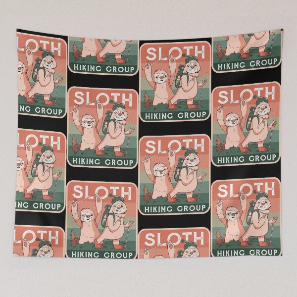 Item preview, funny sloth hiking club  designed and sold by pirminio.