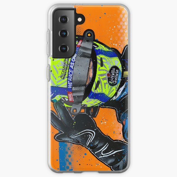 Lando Norris 2020 - McLaren graffiti painting by DRAutoArt Samsung Galaxy Soft Case