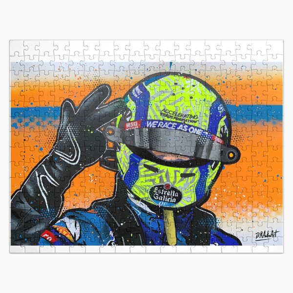 Lando Norris 2020 - McLaren graffiti painting by DRAutoArt Jigsaw Puzzle