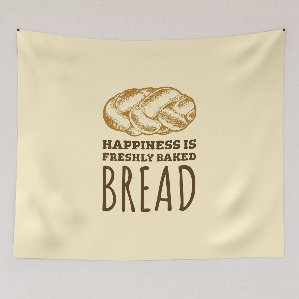Item preview, Happiness is Freshly Baked Bread Quote Knotted Design designed and sold by quoteology.