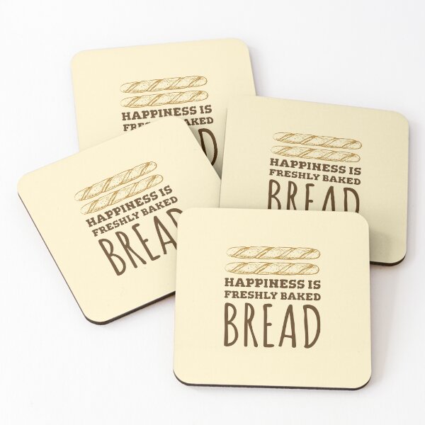 Item preview, Happiness is Freshly Baked Bread Quote Baguette Design designed and sold by quoteology.