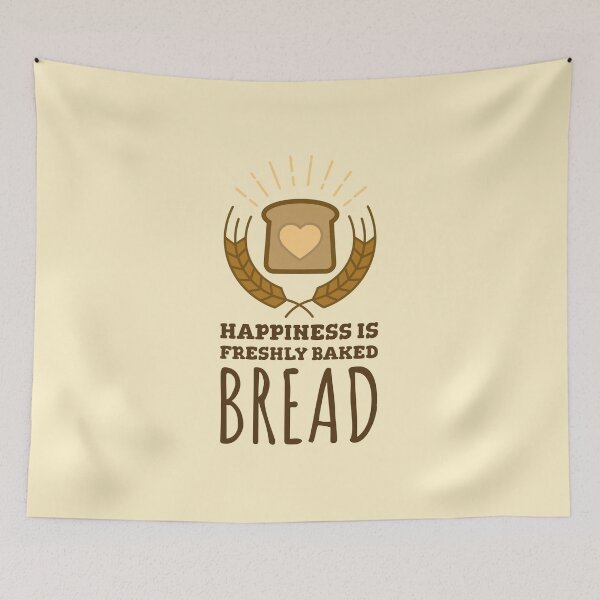 Item preview, Happiness is Freshly Baked Bread Quote for baker designed and sold by quoteology.