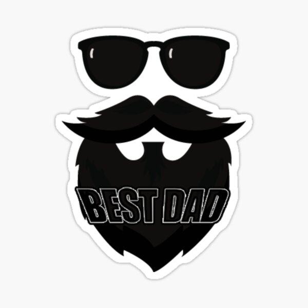 Bearded Men are Best dads! Sticker