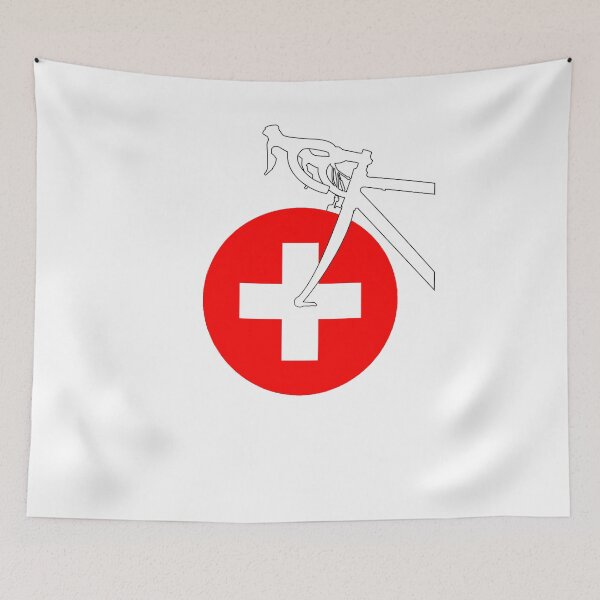 Item preview, Road Bicycle Swiss Flag designed and sold by RabeDesigns.